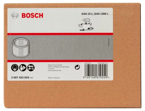 Bosch Süpürge Filtre Kanallı GAS15/12/25 - Resim 2