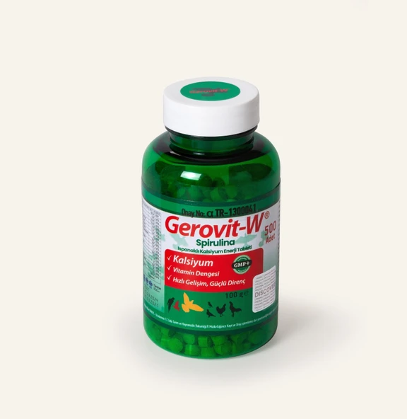 GEROVİT-W Spirulina Ispanaklı Kalsiyum Enerji Tableti ürün görseli 1