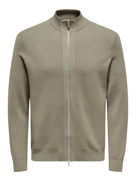 ONSCOOPER REG LS 12 CARDIGAN KNIT FRML Erkek Gri Hırka - 22035017 ürün görseli 1