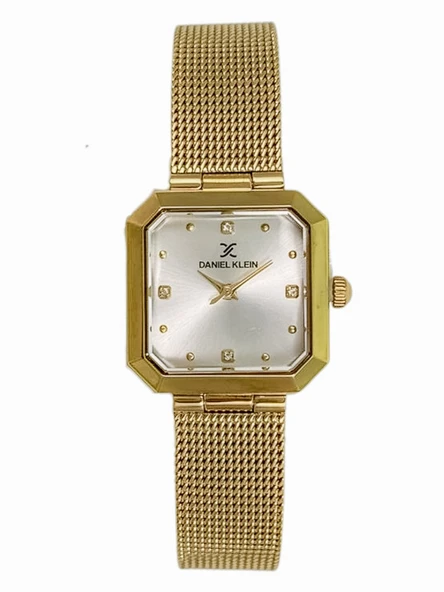 Daniel Klein DKE.1.10954 Kare Kadran Hasır Kordon 3 Atm Suya Dayanıklı Kadın Kol Saati - Resim 6