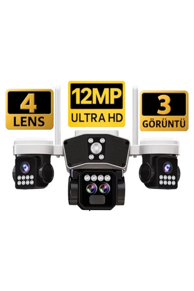 O-kam Pro Okam-9095 | 4G Güneş Enerjili 12 Mp Akıllı Güvenlik Kamerası | Ultra HD Çoklu Lens PTZ Dış Mekan - Resim 6