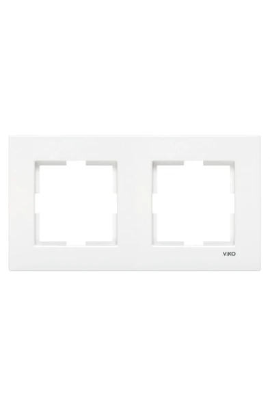 VİKO Karre Ikili Çerçeve Beyaz ürün görseli 1