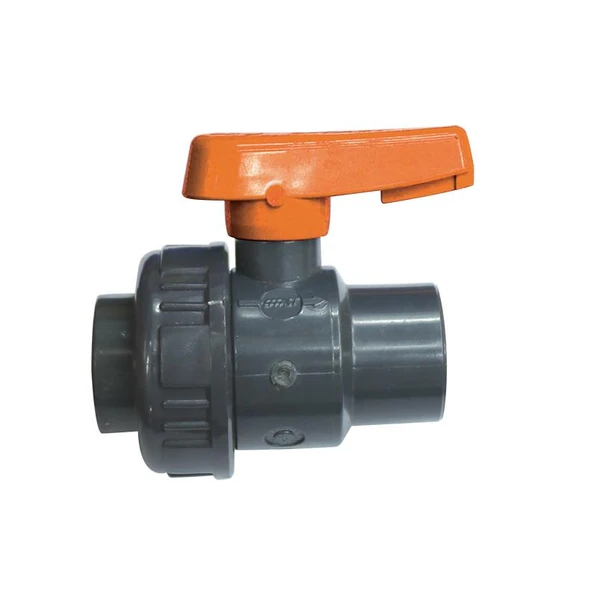 Ball Valve 1 1/2", Single Union BSPP, Plastic, Grey ürün görseli 1