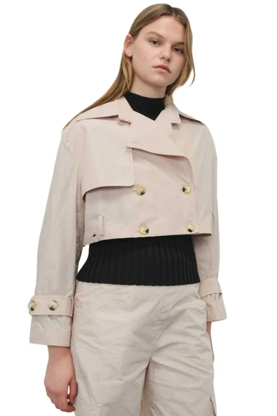 TRENCHCOAT Uniseks Gri Trençkot - W22W01D001TC - Resim 2