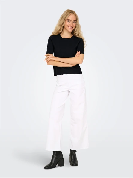 ONLFIE 2/4 PULLOVER NCA KNT Kadın Siyah Kazak - O15344307 - Resim 4