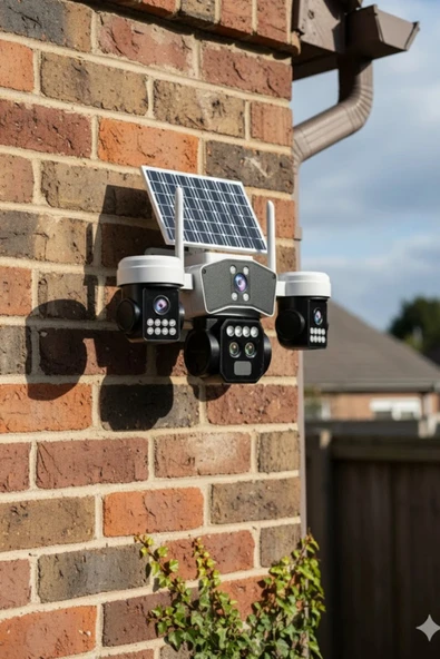 O-kam Pro Okam-9095 | 4G Güneş Enerjili 12 Mp Akıllı Güvenlik Kamerası | Ultra HD Çoklu Lens PTZ Dış Mekan ürün görseli 1