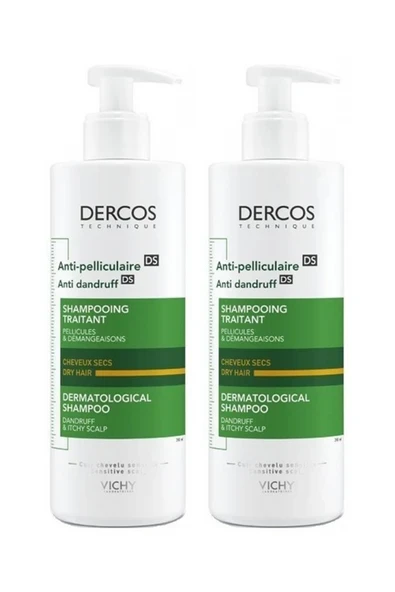 Vichy Dercos Kepek Karşıtı Şampuan Kuru Saçlar 390 ml 2'li ürün görseli 1