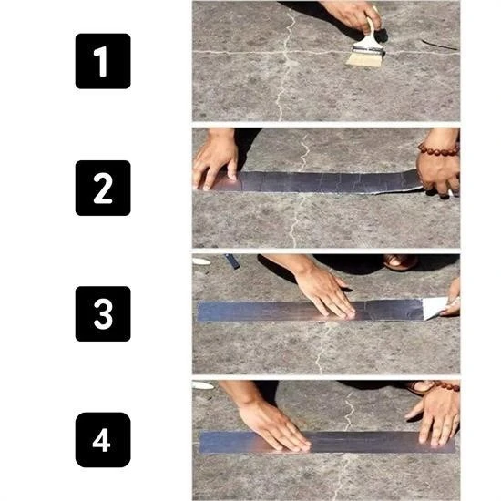 AMS NET® 2 Mt Yüksek Sıcaklık Dayanan Su Geçirmez Çatı  Duvar Çatlak Onarıcı Yapışkan Bant Folyo 5 Cm - Resim 6