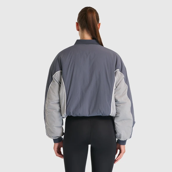 New Balance   NB Lifestyle Women Jacket Kadın Antrasit Mont - WNJ3541 - Resim 4