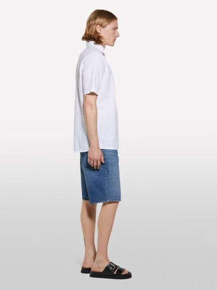 Sisley   %100 Pamuk Orta Bel Regular Fit Denim Şort Erkek Mavi Denim Şort - 325P4MCPS9019 ürün görseli 1