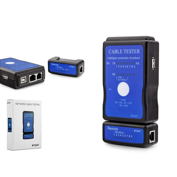 Kablo Test Cihazı Rj11 + Rj45 + Rj12 + Usb HDX6512 ürün görseli 1