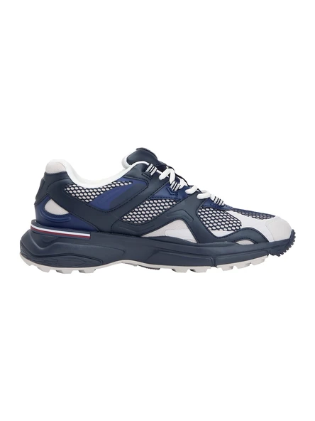 Tommy Hilfiger   M RUNNER TECH MIX Erkek Mavi Spor Ayakkabı - FM0FM05567 - Resim 2