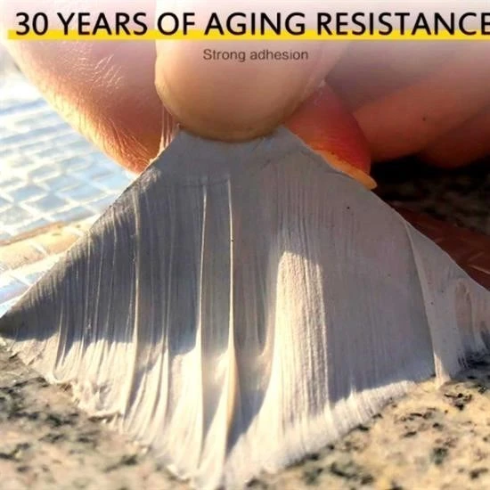 AMS NET® 2 Mt Yüksek Sıcaklık Dayanan Su Geçirmez Çatı  Duvar Çatlak Onarıcı Yapışkan Bant Folyo 5 Cm - Resim 9