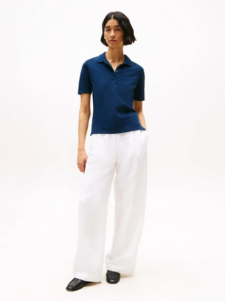 1985 REG PIQUE POLO SS Kadın Mavi Polo - WW0WW43224 ürün görseli 1