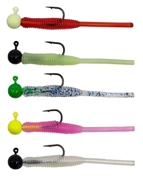 Kendo Hook Worm Jighead+Lrf Silikonu 1gr+4.5cm 5 Adet ürün görseli 1