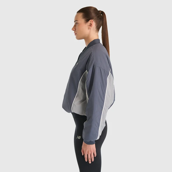 New Balance   NB Lifestyle Women Jacket Kadın Antrasit Mont - WNJ3541 - Resim 3