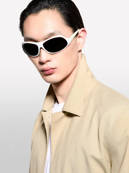 Su Geçirmez Kumaşlı Logolu Kemerli Regular Fit Trençkot Erkek Mavi Trençkot - 325P2THMSN03V - Resim 4