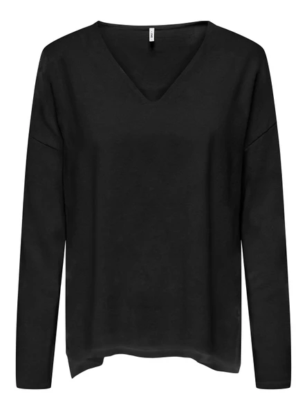 Only   ONLAMALIO LIFE LS V-NECK KNT Kadın Black Kazak - 15340735 - Resim 6