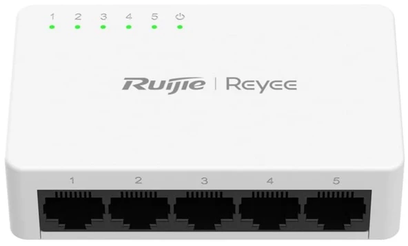 Ruijie Reyee RG-ES05G-L 5 Portlu 10-100-1000 Gigabit Tak Çal Tak Çalıştır Switch Plastik Kasa ürün görseli 1