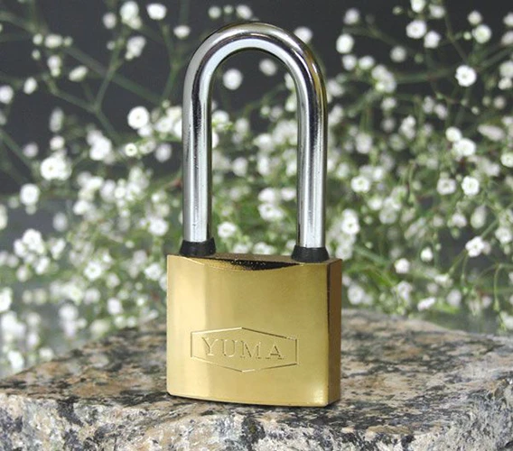 Sarı Kaplama Döküm Uzun Asma Kilit 38mm ürün görseli 1