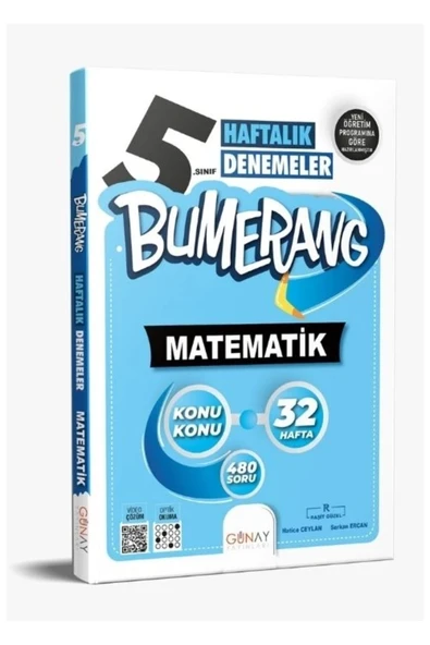 Günay 5.Sınıf Matematik Akıllı Etkinlikli Kitap Bumerang Serisi ürün görseli 1