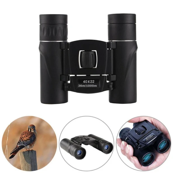 40x22 Cepte Taşımalı Kauçuk Kaplamalı Mini Dürbün 1000m/36m ürün görseli 1