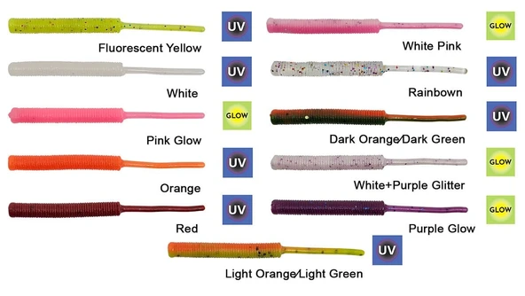 Kendo Fire Worm Lrf Silikonu 5cm 18 Adet - Resim 2