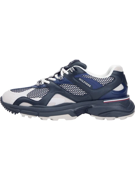 Tommy Hilfiger   M RUNNER TECH MIX Erkek Mavi Spor Ayakkabı - FM0FM05567 - Resim 3