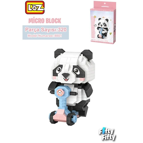 LZ8801 PANDA SCOOTER BLOCK OYUNCAK 320 PARÇA ürün görseli 1