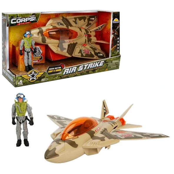 Sesli ve Işıklı The Corps Air Strike Askeri Oyun Seti ürün görseli 1