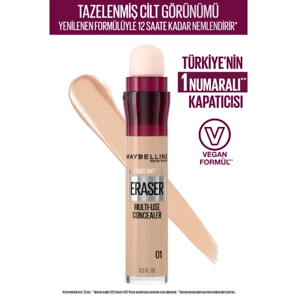 Maybelline New York Instant Anti Age Eraser Kapatıcı - 01 Light ürün görseli 1