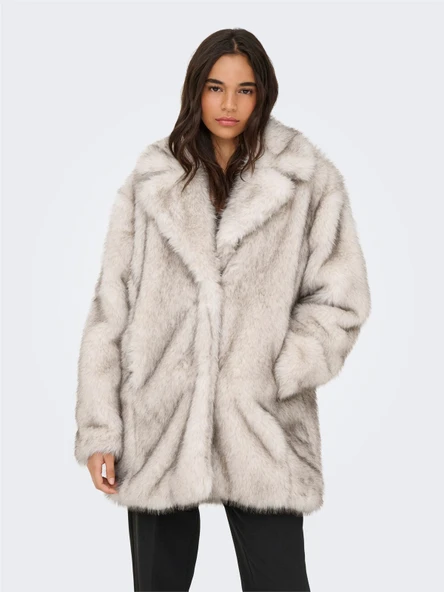 Only   ONLDAWN LIFE FAUX FUR COAT CC OTW Kadın Bej Kaban - 15348976 ürün görseli 1