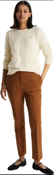 Tommy Hilfiger   SOFT WOOL C-NK SWEATER Kadın Bej Kazak - WW0WW40264 ürün görseli 1