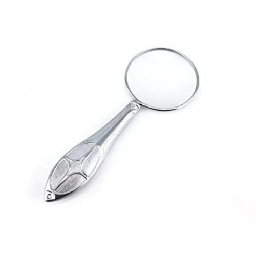 Gümüş Renkli 5x - 45 Mm Zarif Işlemeli Özel Tasarlanmış Büyüteç MG18155-8 ürün görseli 1