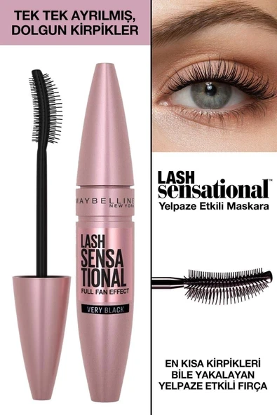 Maybelline New York Maybelline Mini Jel Göz Kalemli Lash Sensational Yelpaza Etkili Maskara Seti ürün görseli 1