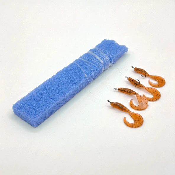 4 İğneli Silikon Çapari Takım - Fishack - Silikon Kurt Yemli ürün görseli 1