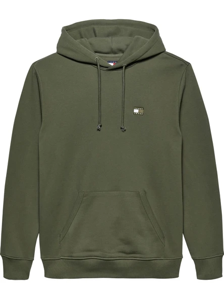 TJM REG BADGE HOODIE EXT Erkek Yeşil Kazak - DM0DM20258 ürün görseli 1