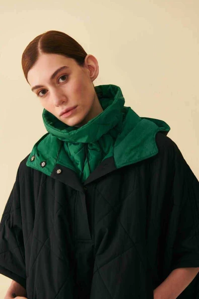 Mısırlı   PANÇO Uniseks Siyah Panço - W22W06D088PÇ - Resim 4