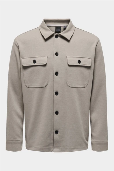 ONSNEWKODYL OVERSHIRT SWEAT NOOS Erkek Kahverengi UK Gömlek - 22021279 - Resim 7