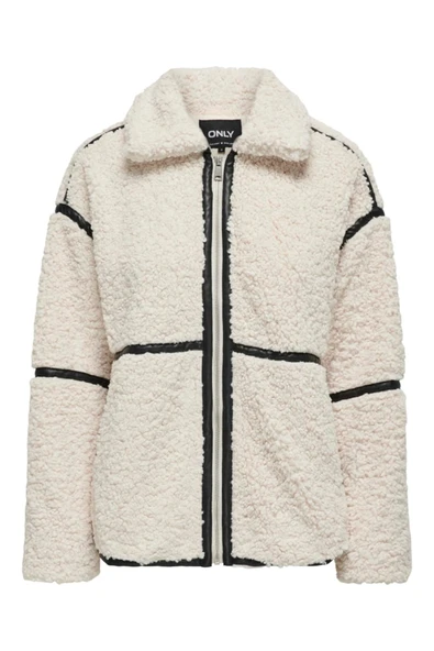 Only   ONLPARIS TEDDY JACKET LIFE OTW CC Kadın Beyaz Mont - 15322440 ürün görseli 1