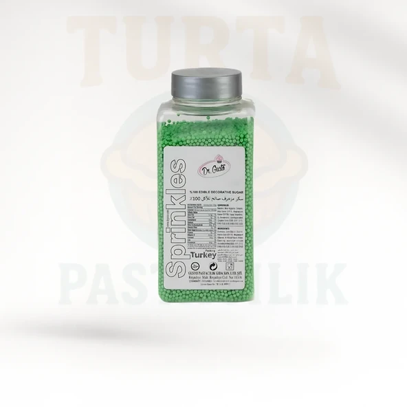 DR.GUSTO SPRINKLES 2 MM 250 GR YEŞİL ürün görseli 1