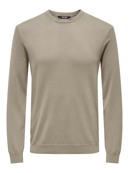 ONSWYLER LIFE REG 14 LS CREW KNIT NOOS Erkek Kahverengi Kazak - 22020088 ürün görseli 1