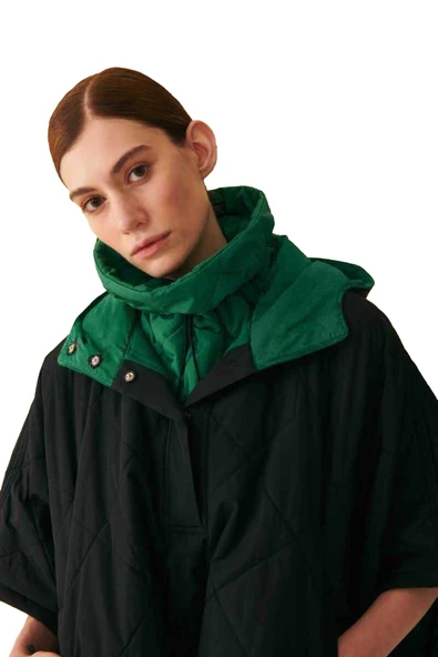 Mısırlı   PANÇO Uniseks Siyah Panço - W22W06D088PÇ - Resim 7