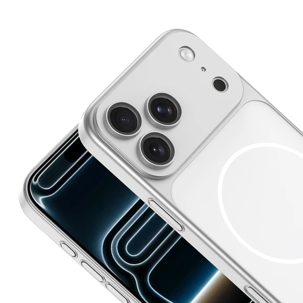 iPhone 16 Pro İphone 17 Pro Max Görünümlü Kılıf Kablosuz Şarj Özellikli Kamera Korumalı Spark Kapak - Resim 7