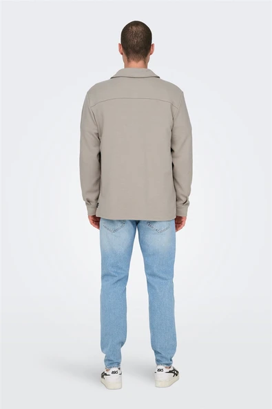 ONSNEWKODYL OVERSHIRT SWEAT NOOS Erkek Kahverengi UK Gömlek - 22021279 - Resim 6