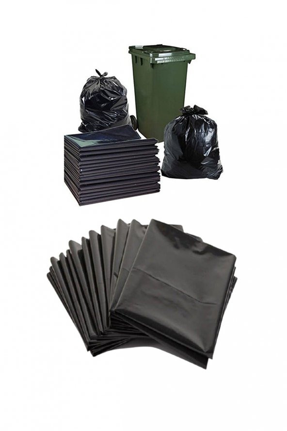 LİXO ÇÖP POŞETLERİ Jumbo Boy Kalın Siyah Dökme Çöp Poşeti (90X 115 Cm) 15 Kg çöppoşeti