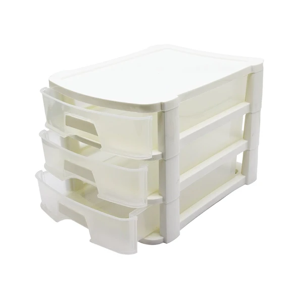 NO:4 ÇEKMECE 3 KATLI 27.8X35.5X25.5CM (5224) AZ-52243282370 ürün görseli 1