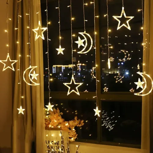 Ay ve Yıldız Perde LED Işık ürün görseli 1