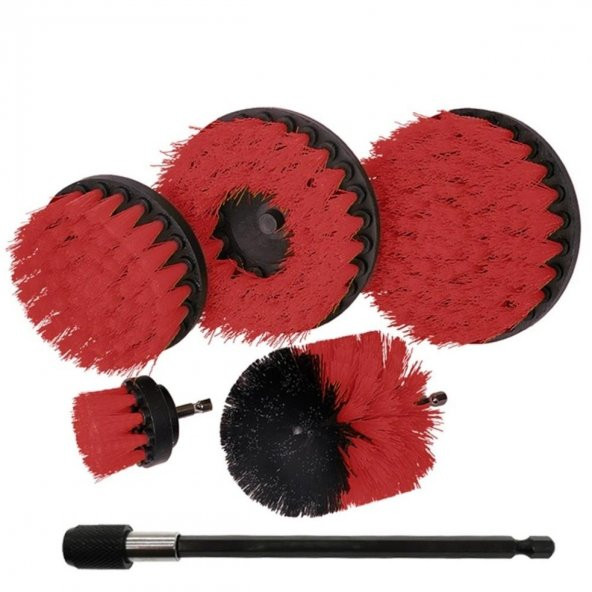 Banyo Küvet Duşakabin Lavabo Uzatma Aparatlı Matkap Fırça Seti 6 Parça K/S - 5