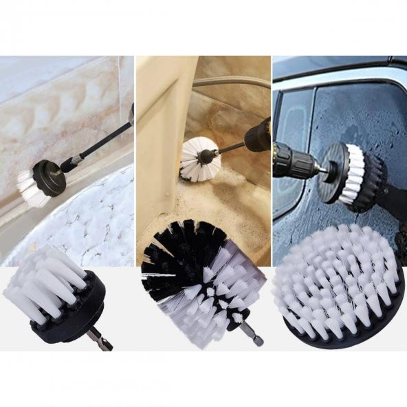 Ev Mutfak Koltuk Matkap Uyumlu Temizleme Fırça Seti 5 Adet S/B - 3